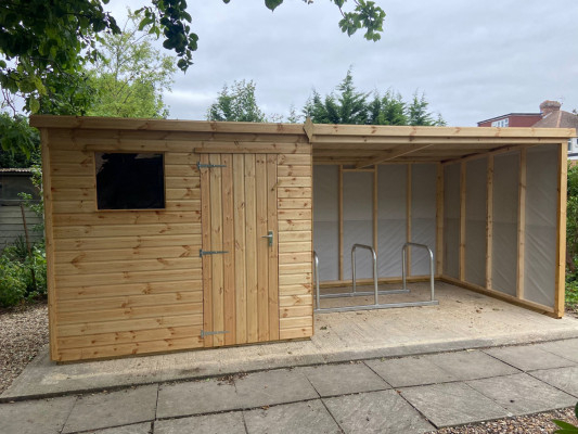 Combined Shed and Bike Shelter