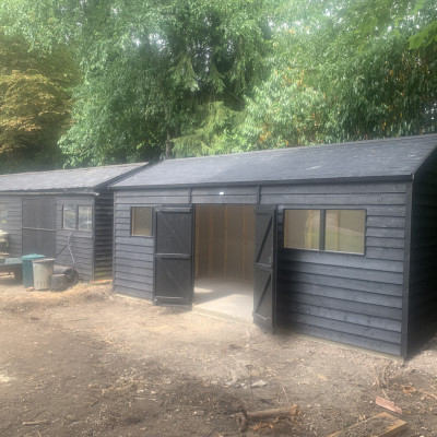 6m x 3m Black Barn Shed With a Ridge Height of 3m