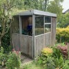 Old Aluminium Framed Potting Shed