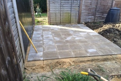 Shed Bases Layed in Cambridgeshire