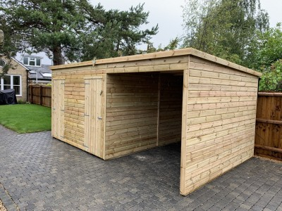 Large Pent Double Shed