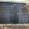 Black Barn Style Shed Central Door